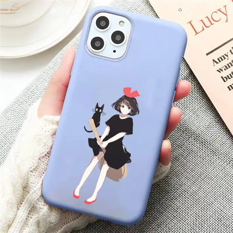 

Kiki's Delivery Service Phone Case Candy Color Blue for iPhone 11 12 pro XS MAX 8 7 6 6S Plus X 5S SE 2020 XR