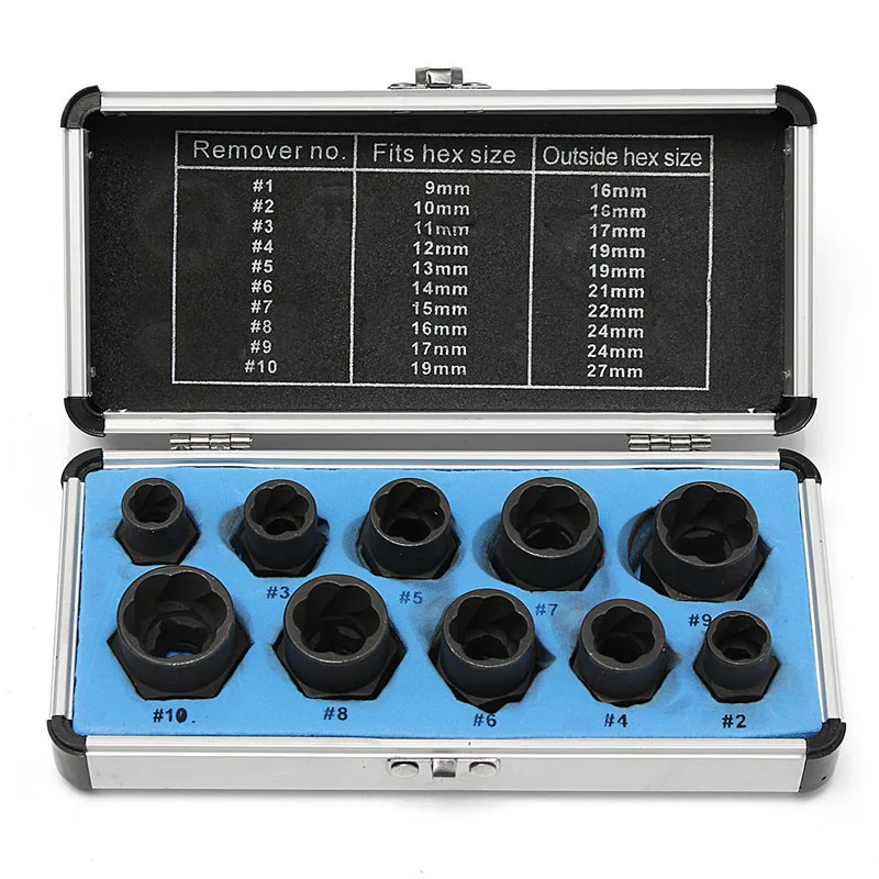 

Nut Screw Remover Extractor Damaged Bolt Socket Head Broken Faucet Nut Remover Home Tools Screw Bolt Extractor Tools Kit