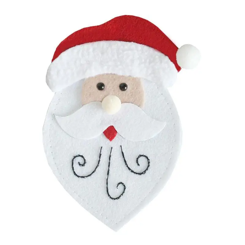 Santa Claus B Милый Рождественский нож чехол для вилок обеденные кухонные приборы карман для кухонных приборов держатель вечерние Рождественская декорация украшение для домашней кухни - Цвет: Santa Claus B