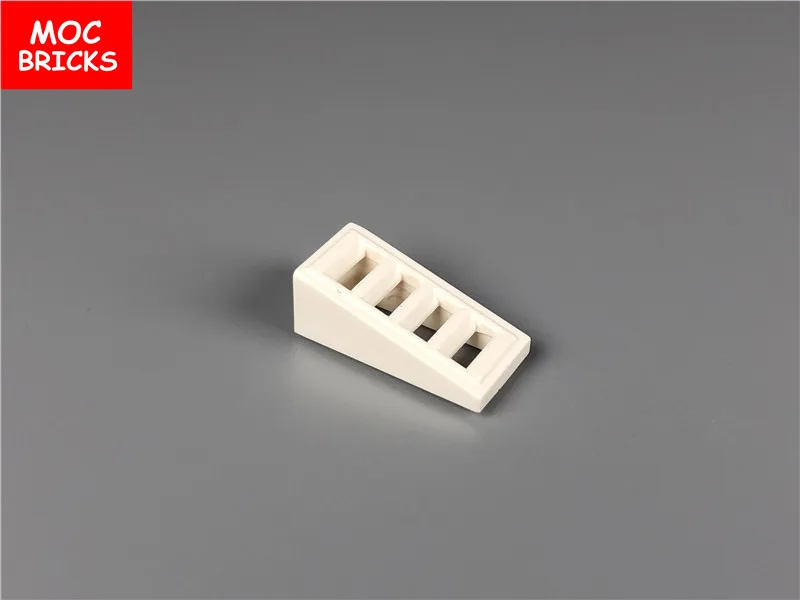 50 шт./лот MOC склон кирпича 18 2x1x2/3 с 4 слотами подходит для 61409 DIY Развивающие