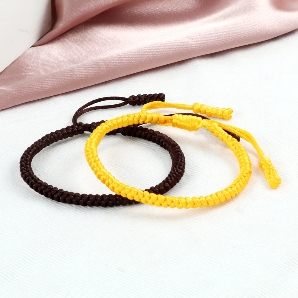 Плетеные браслеты из веревки 19 цветов тибетский плетеный браслет дружбы ручной