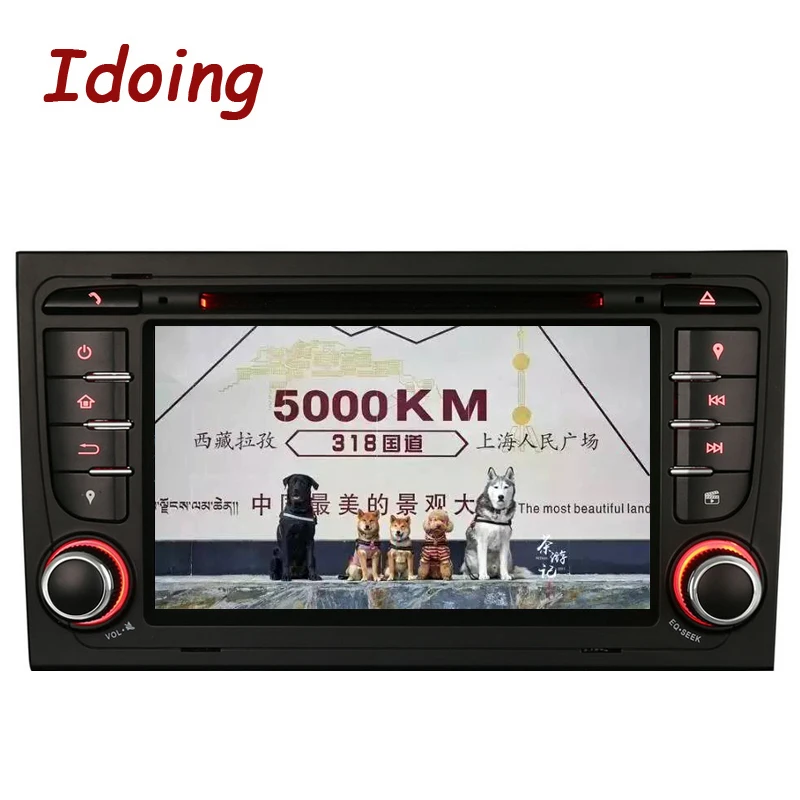 Автомобильный dvd плеер Idoing 32G ROM 8 ядер 2Din Android 0 радио для Audi A4 мультимедийное видео