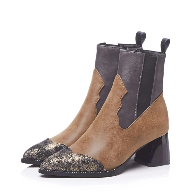 

Plus Size 11-17 boots women shoes ankle boots for women ladies boots Color side zipper trim