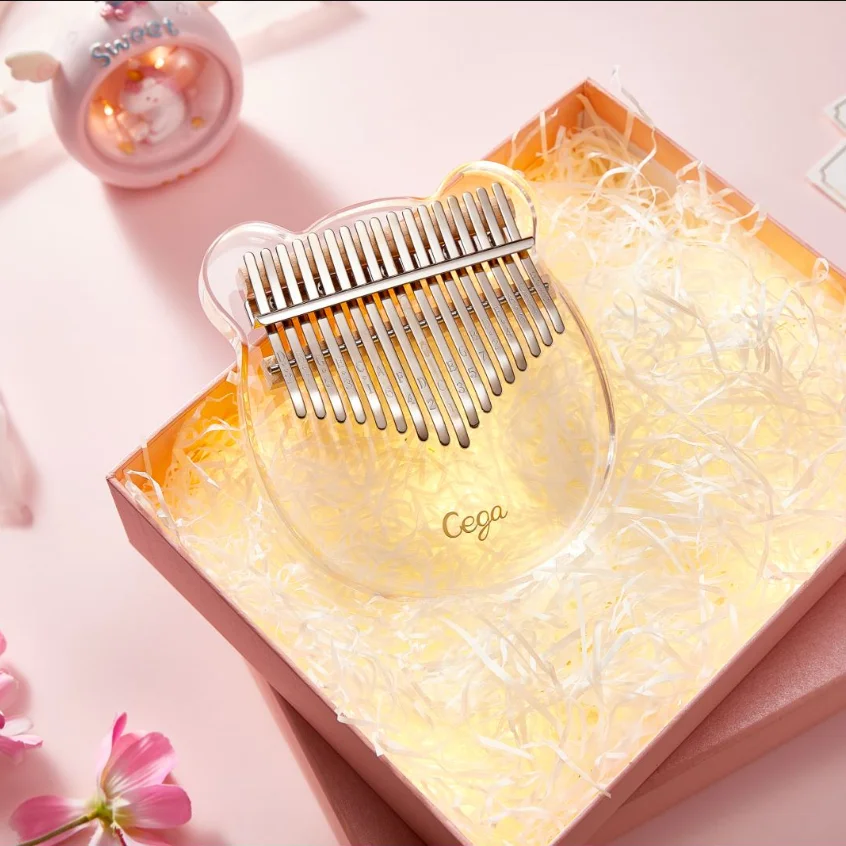 Калимба с 17 клавишами пианино из красного дерева сумкой обучающий буклет