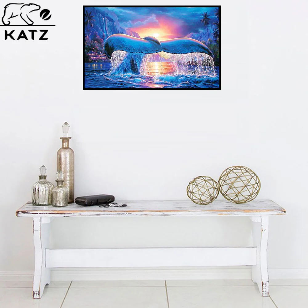 

Whale Jump Diamond Painting Seascape Painting Embroidery Crossing Diy Diamond Mosaic Art Gift Cross Stitch Home Decoration