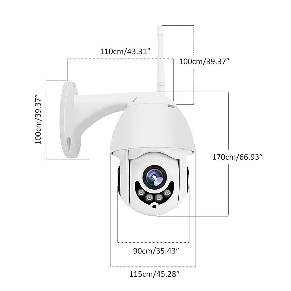 

Outdoor 1080P PTZ IP Camera Speed Dome Wireless Wifi Security Camera Pan Tilt Smart Home Security Surveillance Waterproof Camera