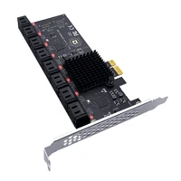 sata pcie adapter 16 ports pci express 2 0 x1 to sata iii controller expansion card adapter video card extender w drop shipping