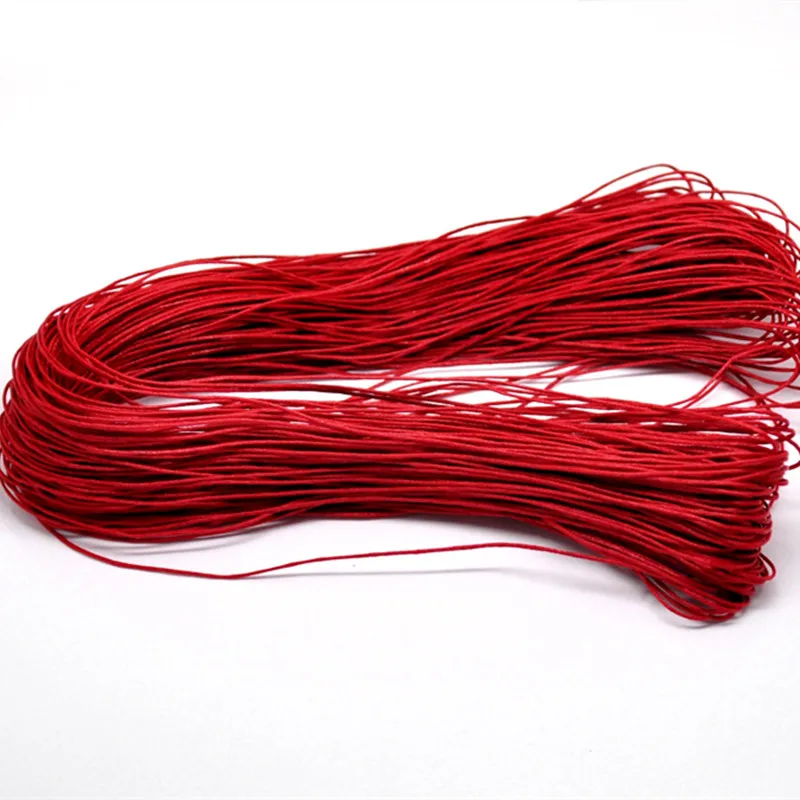Женский хлопковый вощеный шнурок красного цвета 8 сезонов 1 мм браслет/ожерелье