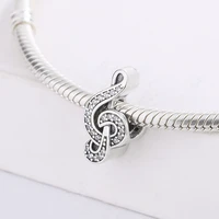 925 sterling silver cz charms zirconia music note charms beads for bracelet fit women bracelets diy jewelry making for pandora