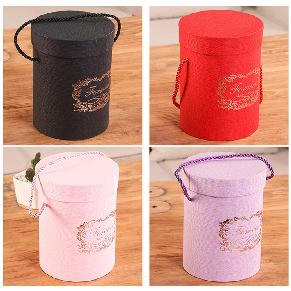 5 цветов круглой формы в форме цветка Бумага Коробки крышкой Hug ведро