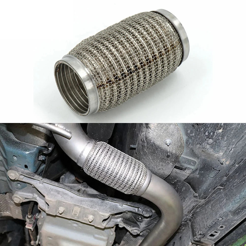 

2.5/3 Inch Universal Stainless Steel Exhaust Flexible Pipe Hose Tube Flex Coupler Length 150mm Exhaust Pipe Accessories