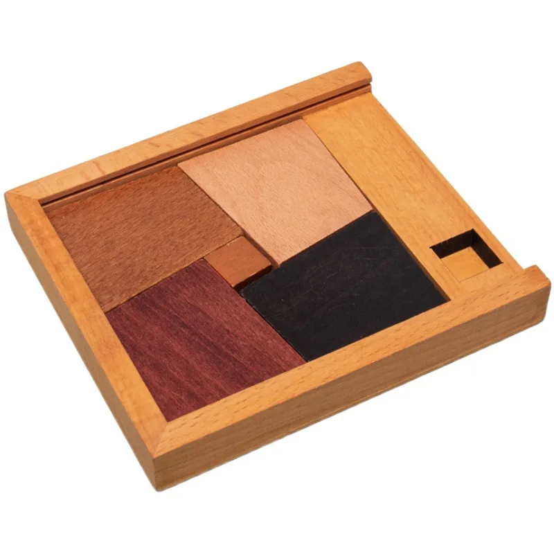 

Children's intelligence toys with wooden and round triangle