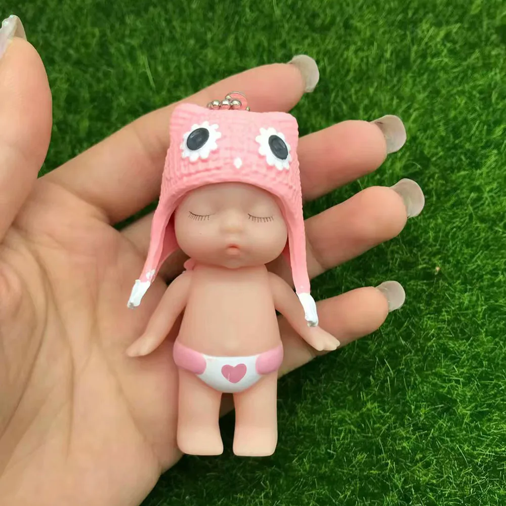 Брелок для спящей Куклы Kawaii Kpop креативное мягкое кольцо ключей сумка автомобиля