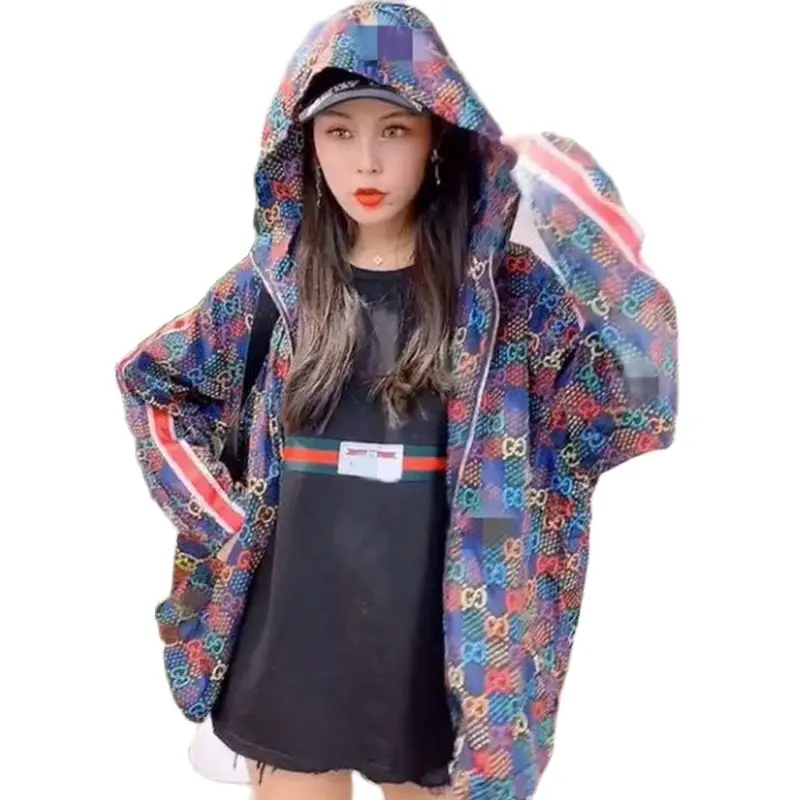 

2021 spring and summer fashion new magic jump sugar print fashion Korean version loose and slim sun protection coat coat for men