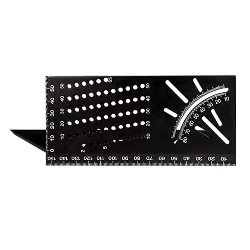 45/90 Degrees Woodworking Multifunctional Square Gauge Angle Protractor over the T-Type Ruler Angle