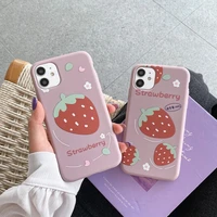 fruit strawberry phone case shockproof soft tpu rubber back cover for iphone 12 pro max 11 pro 7 8 plus se2020 xr xs max skin