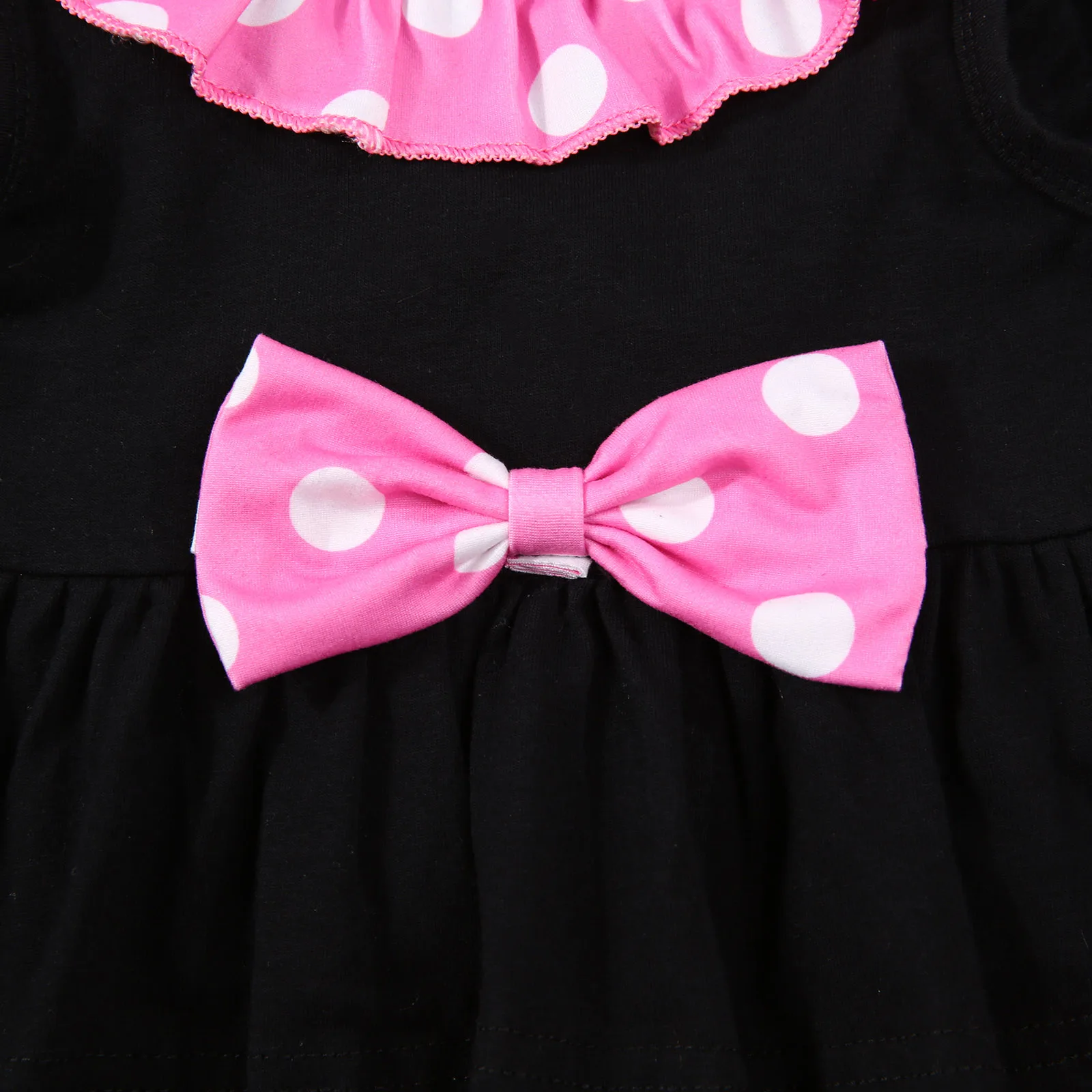 

Baby Girls Three-piece Clothes Set Round Collar Sleeveless Tops, Shorts and Headdress, Red/ Rosy/ Black