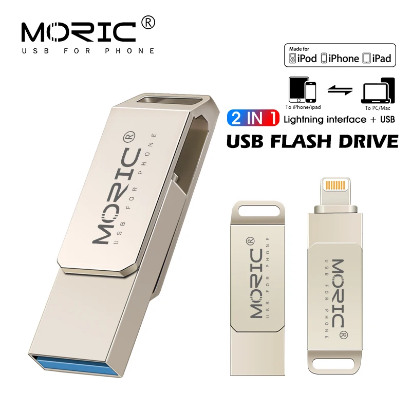 Usb флэш накопитель для iPhone 6/6s/6plus/7/7plus/8/X Usb/Otg/Lightning 2 в 1 iOS внешние устройства