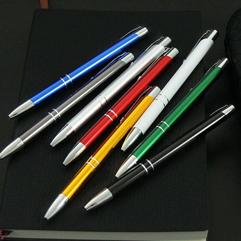 

Fashion Metal Ball Pen Color Anodized Custom Ballpoint Customized Logo Pens Promotional Gift