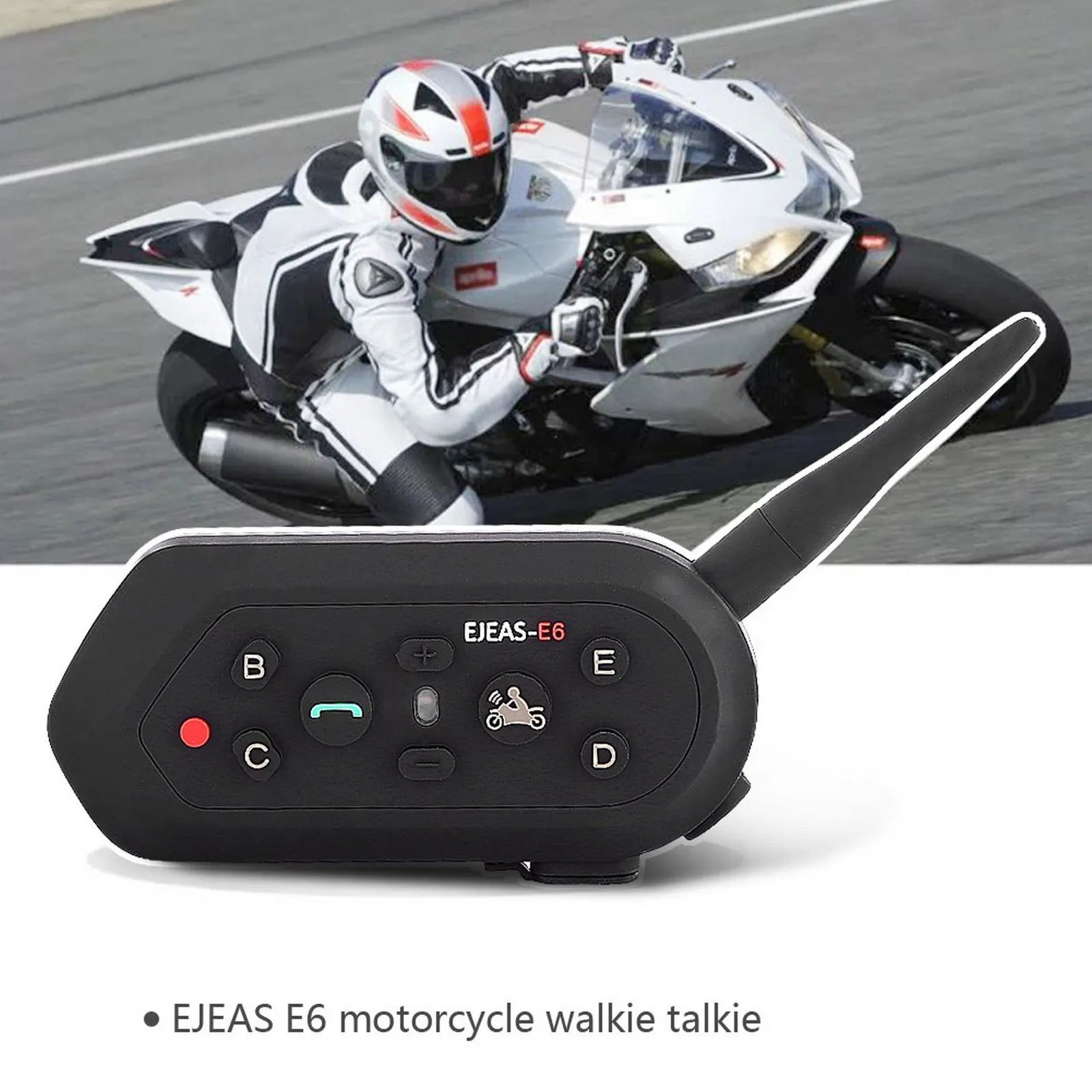 

1200M Bluetooth Intercom Motorcycle Helmet Headset IP65 Waterproof Wireless VOX Motorbike Aux Port Earphone Interphone 6 People