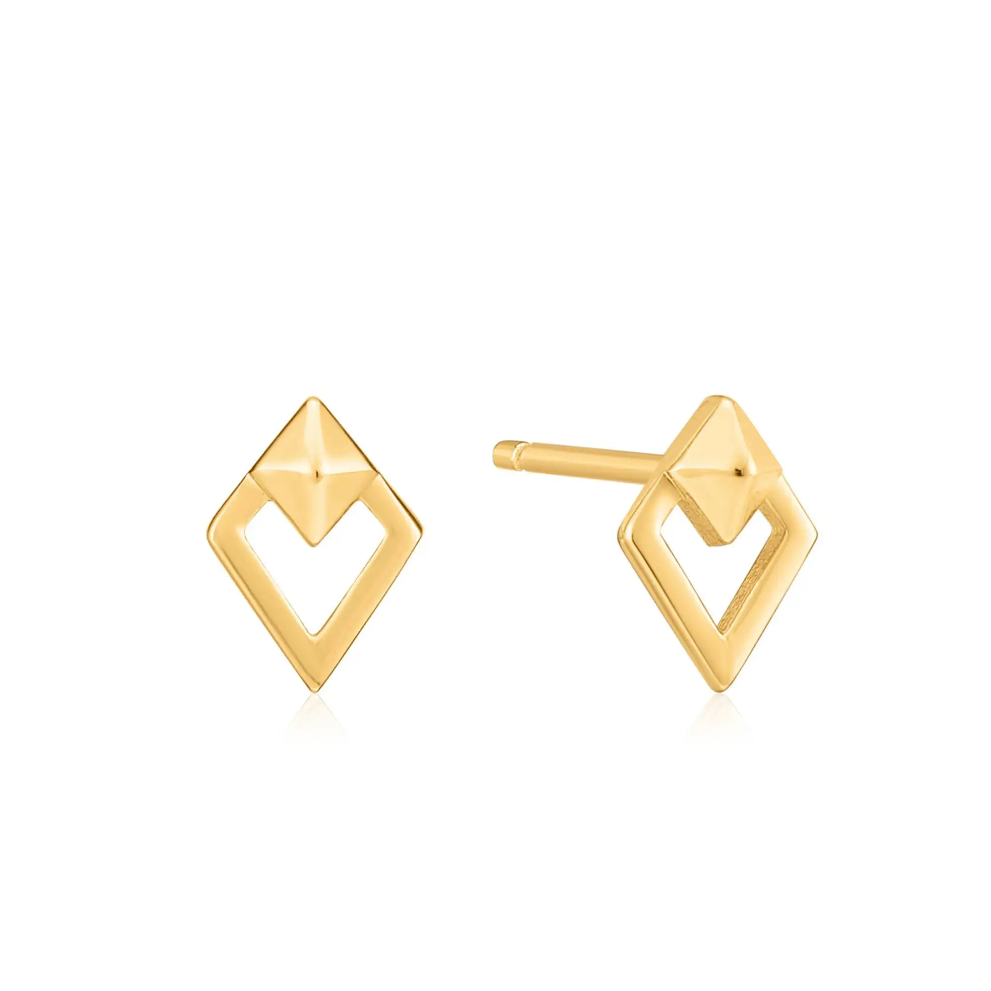 

MANI E PIEDI Gold Color Spike Diamond Stud Earrings For Women Teens Simple Copper Ear Jewelry Luxury Quality 2021 New Trend Gift