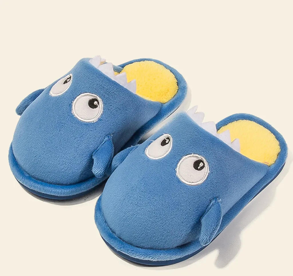 Милые домашние тапочки с рисунком для маленьких девочек и мальчиков детская