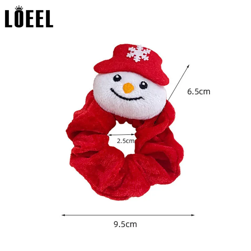 

New Christmas Hair Accessories Women Girls Cartoon Elastic Hair Bands Kids Cute Santa Claus Elk Scrunchies Headbands Headdress