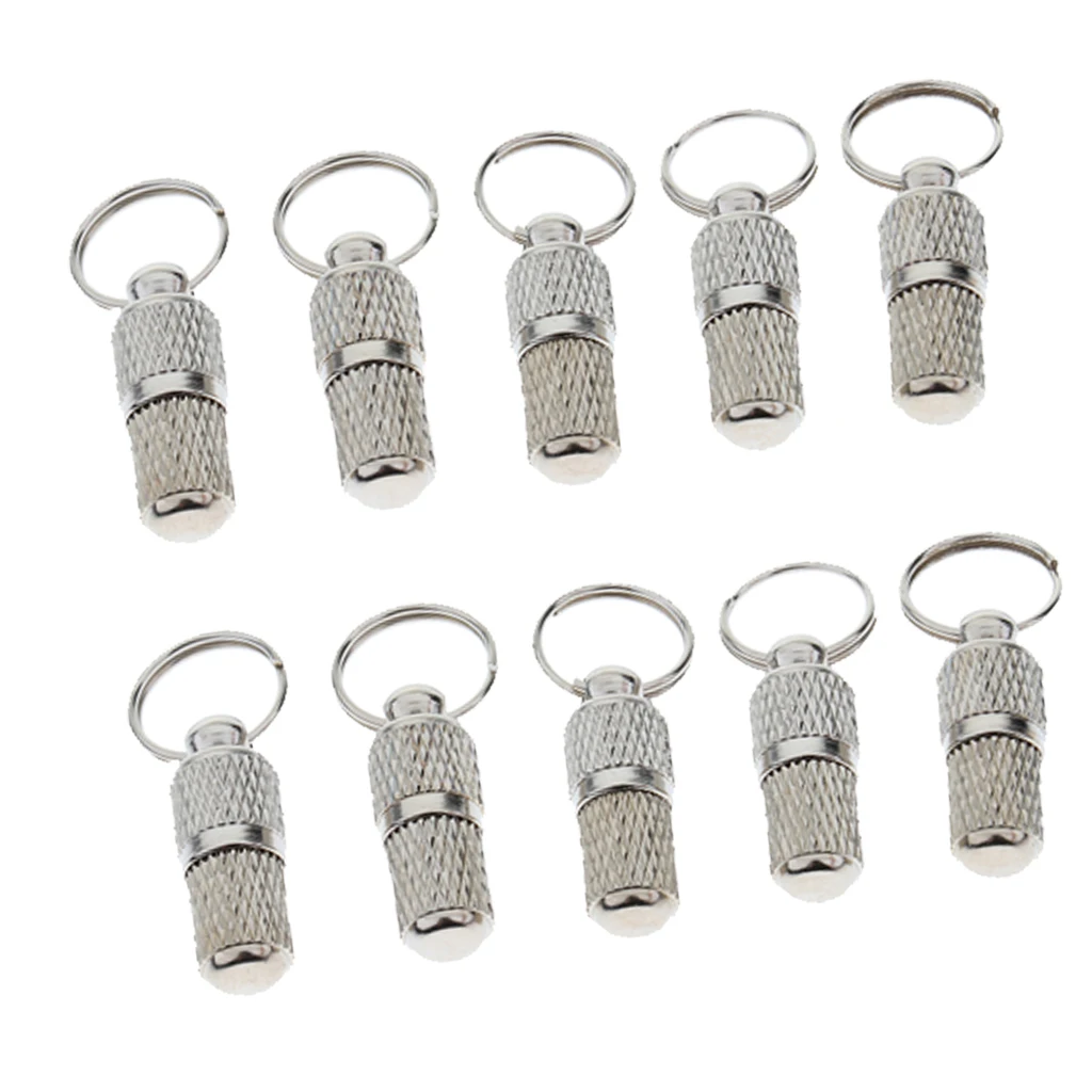 

Pack of 10Pcs, Pet Anti-Lost Address ID Tag Barrel Metal Waterproof Name Label Tube Collar