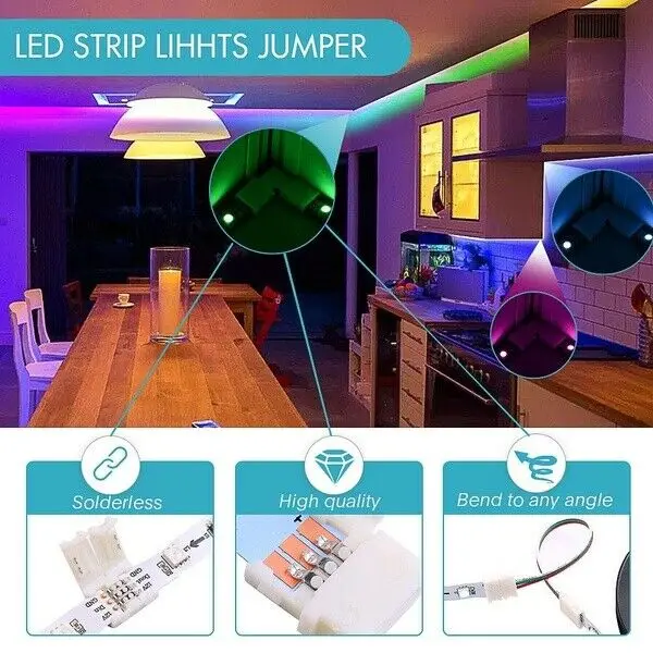 RGB 3528 5050 4Pin светодиодный светильник комплект ленточных соединителей PCB кабель PCB Зажим адаптер, предоставляет Большинство деталей для DIY