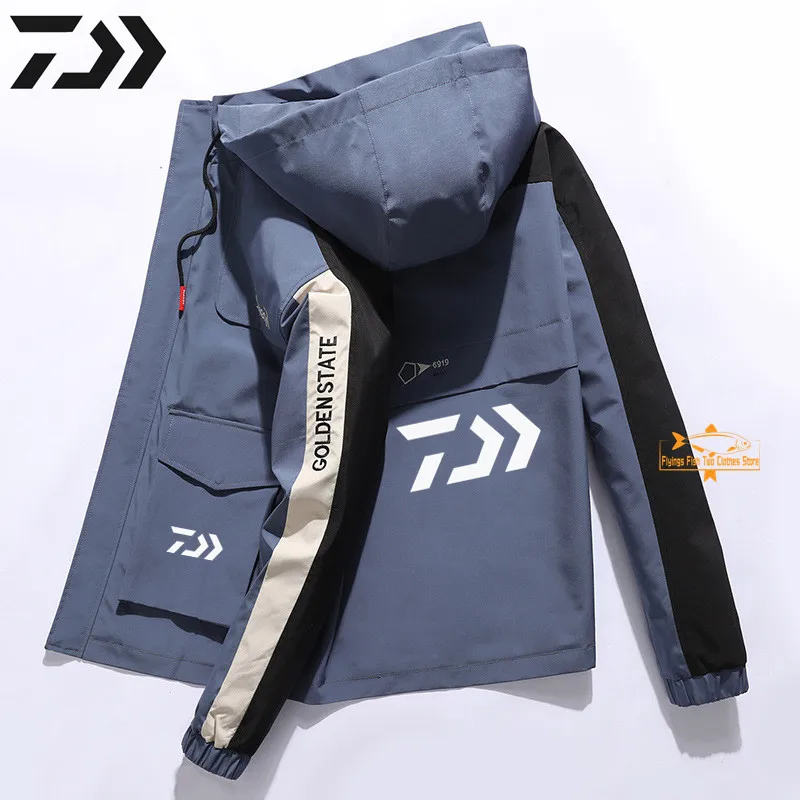 

Daiwa Fishing Jacket Men Breathable Fishing Clothes Outdoor Fishing Clothing Patchwork Fishing Shirt Sports Hooded Fishing Wear