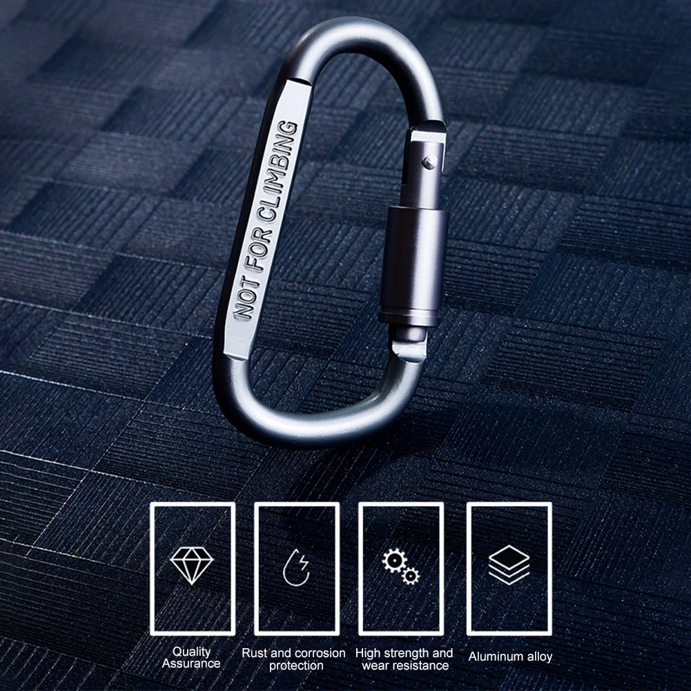 Упаковка из 4 алюминиевых D-образных пряжек карабин ремень зажим для крючка