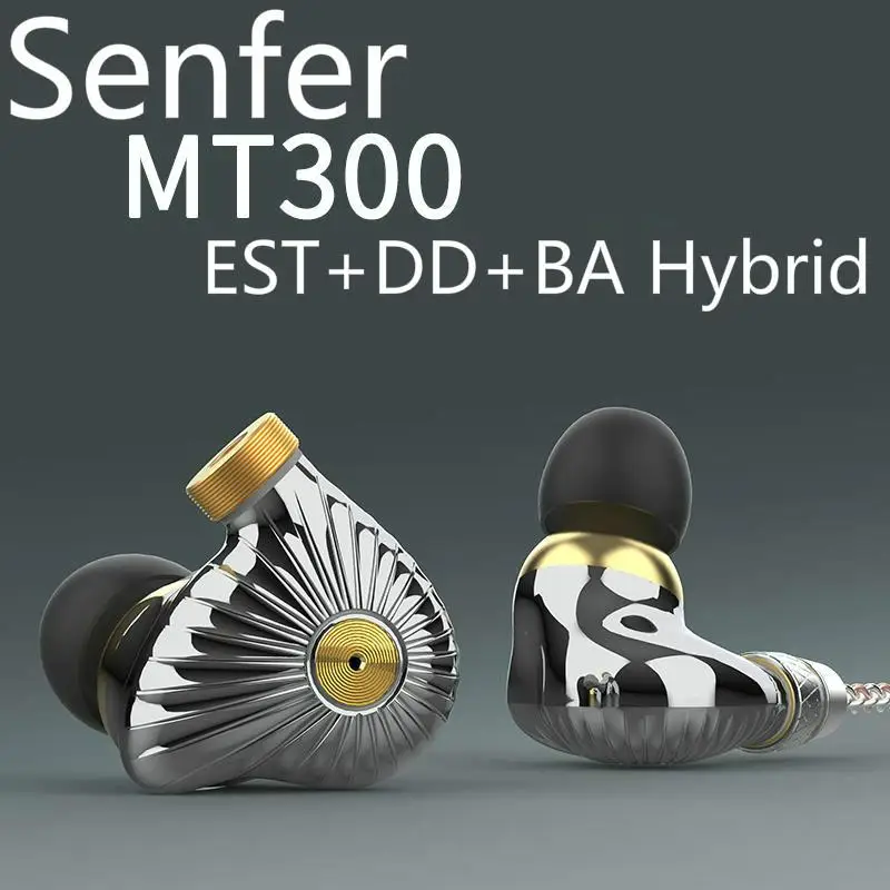 Наушники-вкладыши seper MT300 TDK EST Knowles Dyanmic + BA DD Hybrid Hifi Music Monitor DJ Studio CNC Metal MMCX наушники