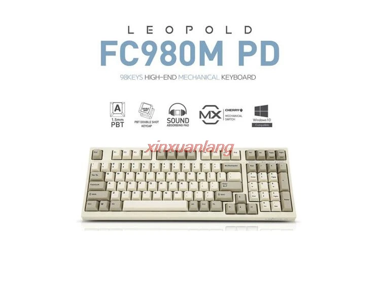 

Leopold FC980M PD thickened PBT two-color molding keycap 98-key compact mechanical keyboard