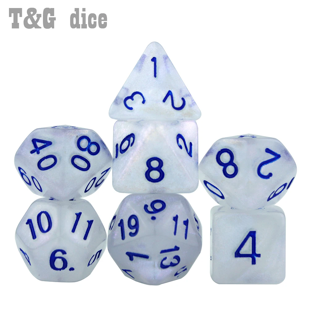 Высокое качество блестящий эффект 77 шт D & кости набор D4 D6 D8 D10 % D12 D20 TRPG игры для DnD
