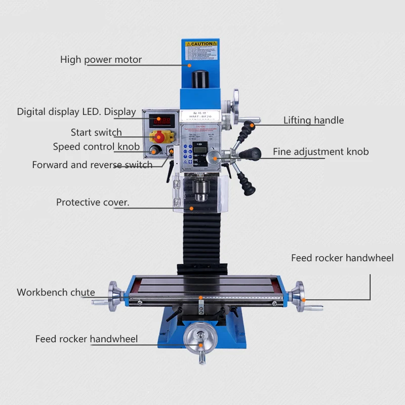 

Small Household Multi-Function Drilling And Milling Machine Lathe Machine 220V Micro-Table Drilling And Milling Machine