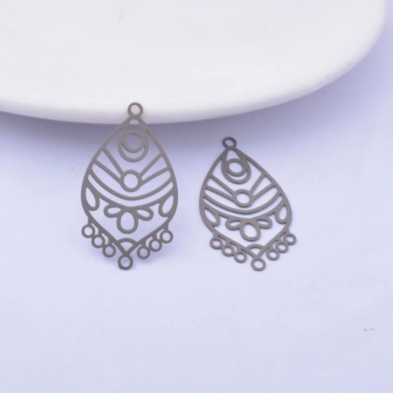 50 шт. AC12399 29*17 мм окрашенная латунь с множеством отверстий разъем для сережек Шарм