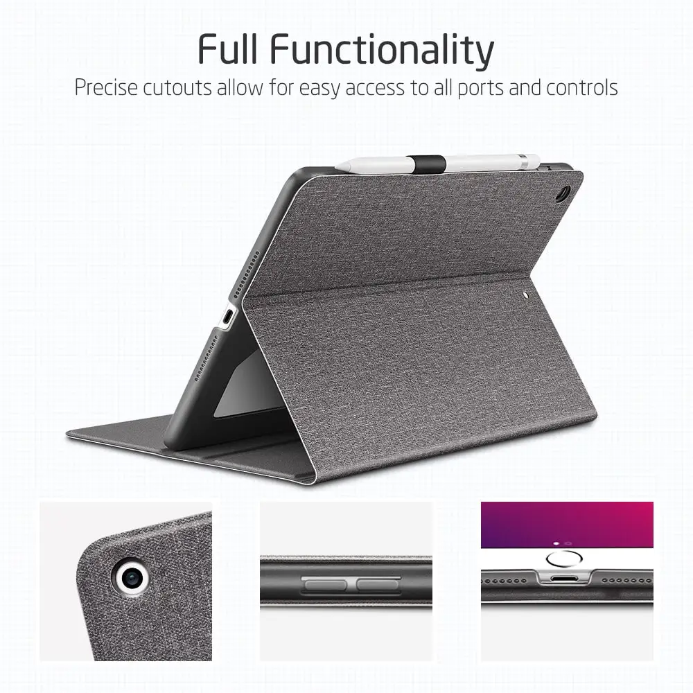 Чехол ESR для iPad Pro 11 12 9 2021 2020 Mini 6 5 4 3 2 1/iPad 8 7/iPad Air смарт-чехол из ткани Оксфорд |