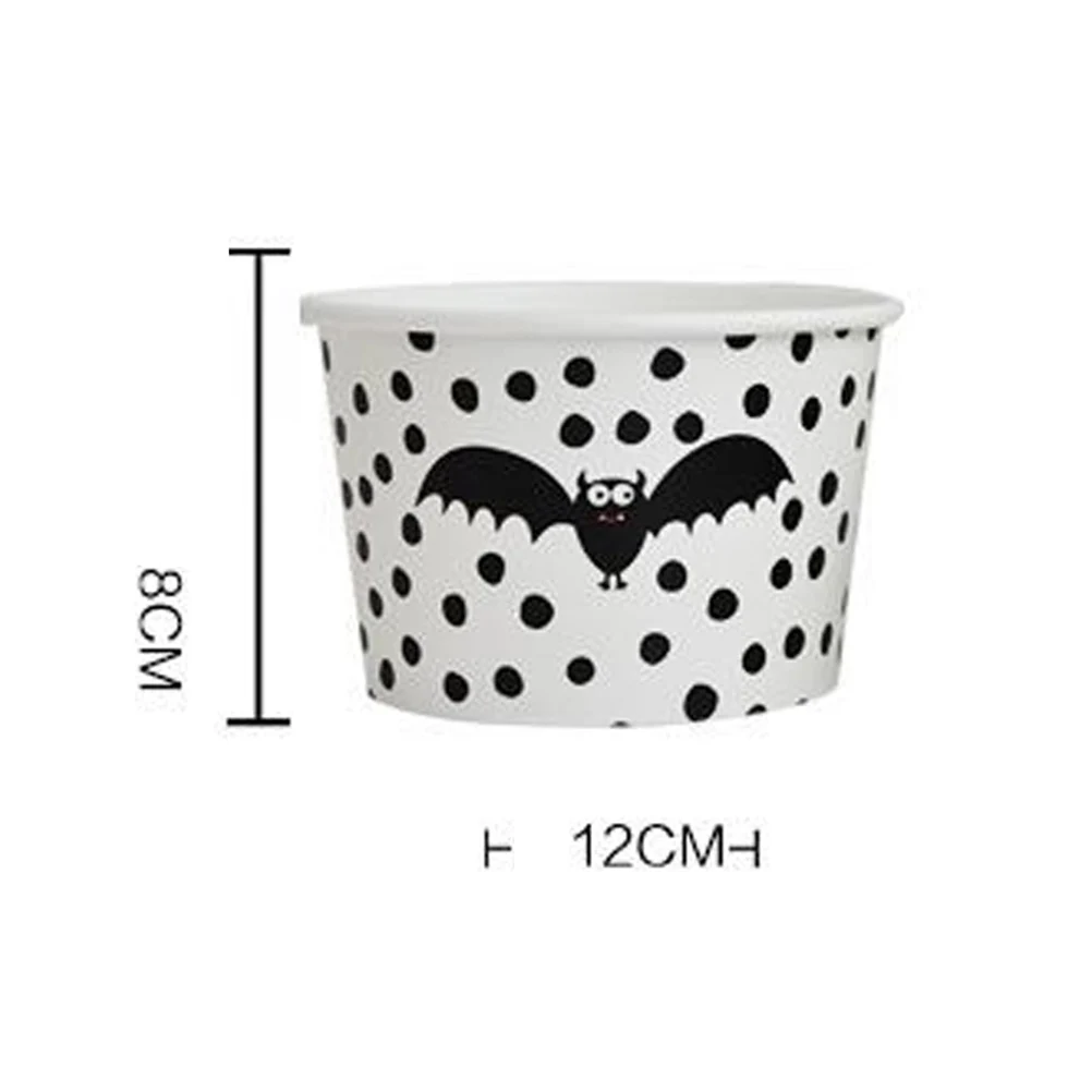 5 шт Бумажные Миски шикарные черные точки нежные столовые приборы бумага для