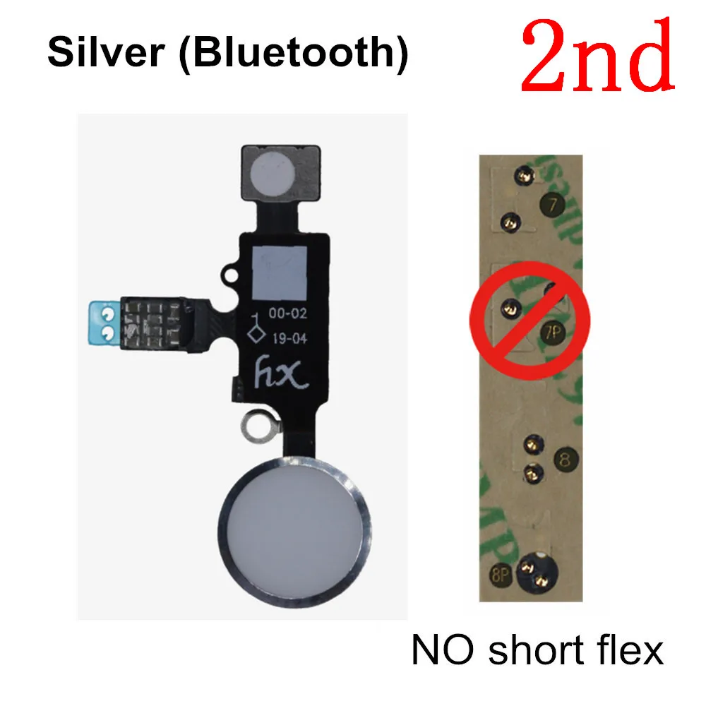 AYJ без Bluetooth Универсальная Кнопка hx Home Flex для iPhone 7 8 Plus функция возврата конечное решение Черный Белый розовое золото JC - Цвет: Silver-Bluetooth