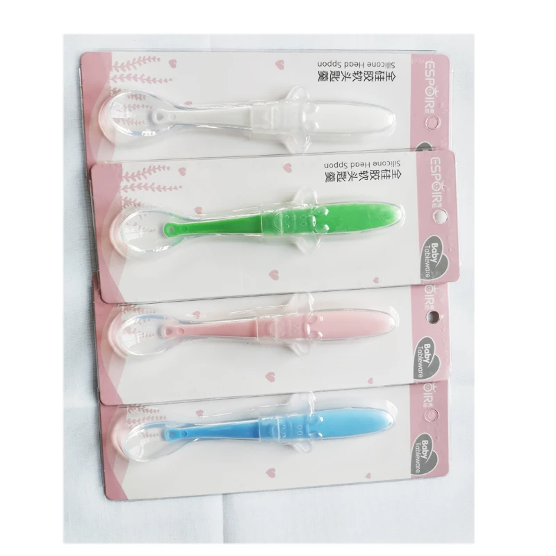 Антиразрывная силиконовая ложка для малышей ложки кормления обучающая посуда