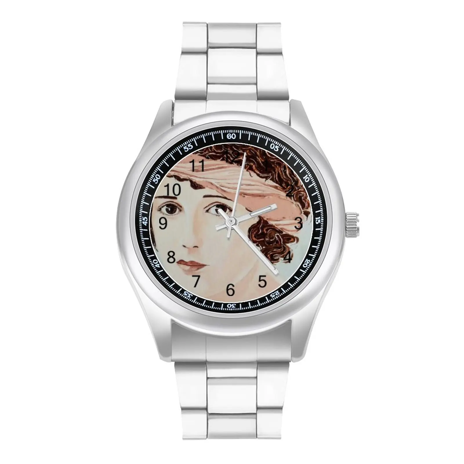 

Кварцевые часы с изображением грустного лица, Элегантные наручные часы из нержавеющей стали, аналоговые наручные часы для пар