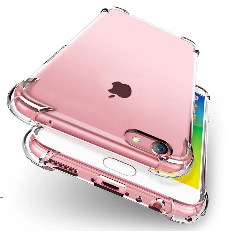 Противоударный мягкий прозрачный чехол из ТПУ для телефона iphone XS Max X XR 8 6 6S 7 Plus