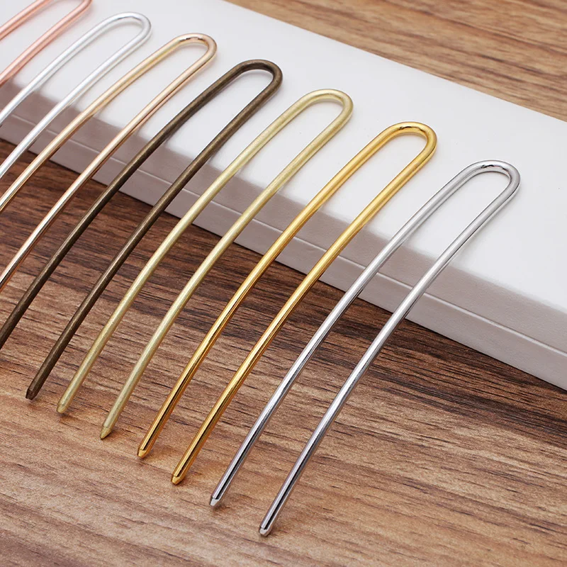 

5Pcs/lot 100x3mm Hair Sticks U shape Pins Ornaments Handmade Simple Hair Pins Clips for Women Jewelry Bulks Jewelry Making DIY