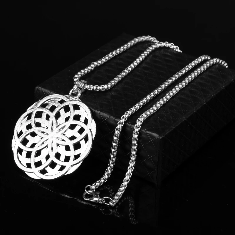 Цветок жизни ювелирное ожерелье кулон золотой цветок мандала индийский Ом Йога