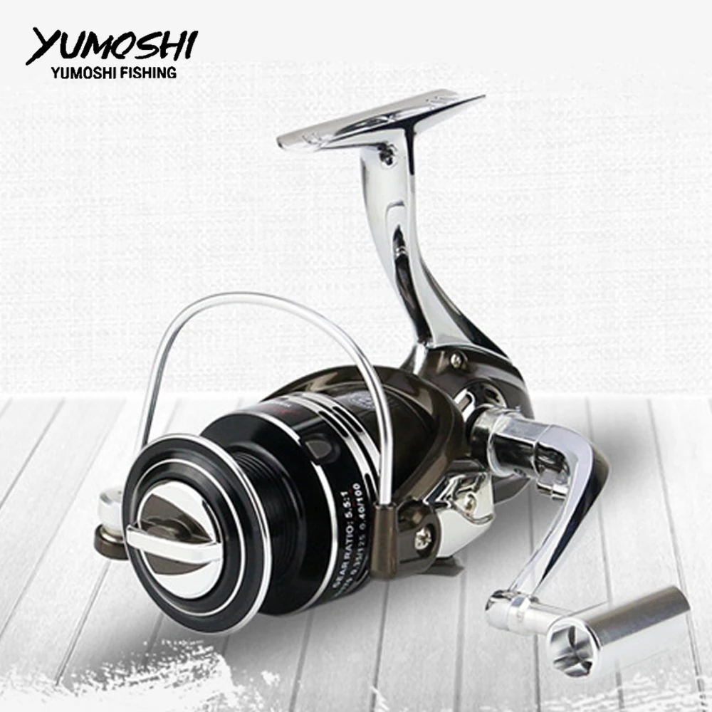 

Yumoshi wheels spinning fishing reels 5.5:1 12BB+1 Gapless full metal spool fishing reel fishing type Sea Rock lure fishing BY