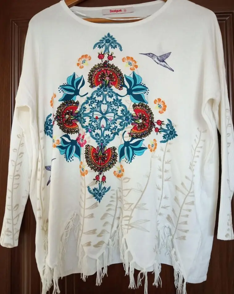 DESIGUAL 2019 новый испанский Deg стиль мульти Тип эластичный с длинными рукавами один