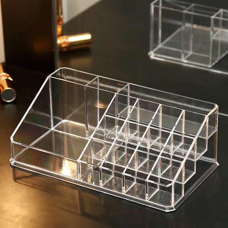 Косметическая коробка для хранения помады 16 сеток органайзер макияжа кисти