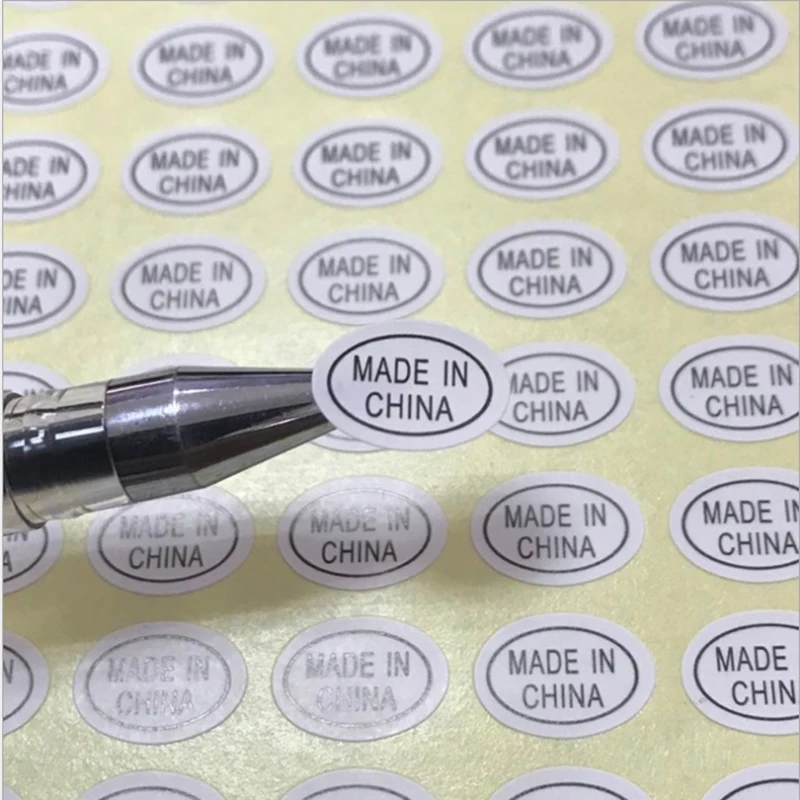 

Transparent sticker, 1000pcs/lot 9*13mm MADE IN CHINA stickers label, pvc sticker, free shipping