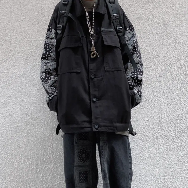 Джинсовая куртка в стиле ретро для мужчин и женщин Весенняя модная Темного стиля