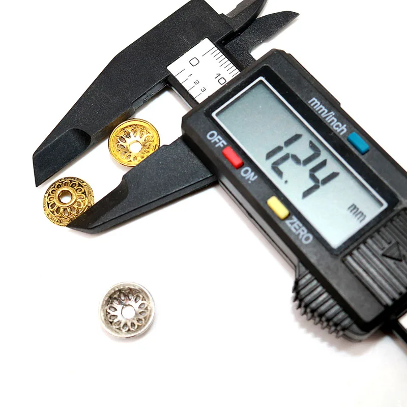 Металлические круглые шапочки для бусин с отверстием 12 мм 3 тибетские